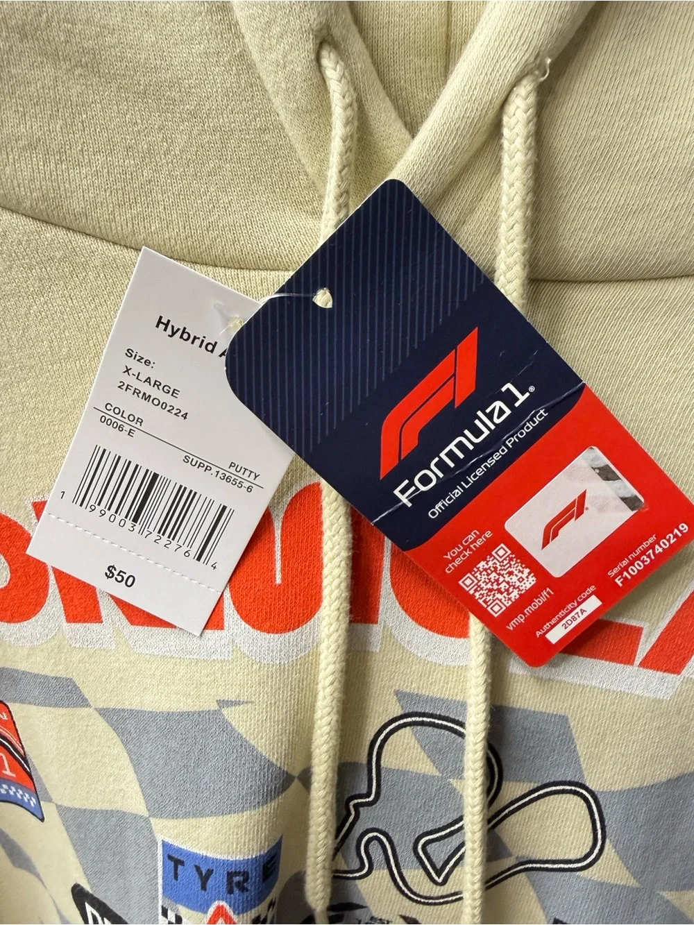 Formula 1 Racing Graphic Hoodie - Beige - Picture 6 of 6